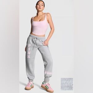 PINK Victoria's Secret Ivy Fleece Campus Sweatpants